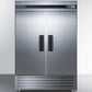 Summit SCRR492 49 Cu.Ft. Commercial Reach-In Refrigerator In Complete Stainless Steel
