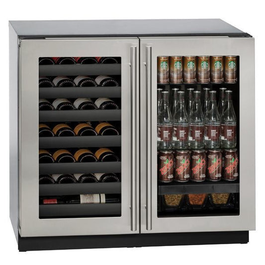 U-Line U3036BVWCS00B 3036Bvwc 36" Beverage Center With Stainless Frame Finish (115 V/60 Hz Volts /60 Hz Hz)