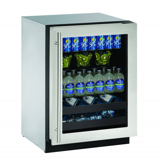 U-Line U2224BEVS00B 2224Bev 24" Beverage Center With Stainless Frame Finish And Field Reversible Door Swing (115 V/60 Hz Volts /60 Hz Hz)