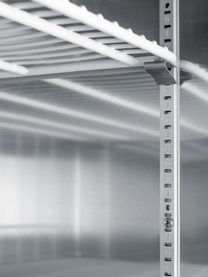 Summit SCR23SSG 23 Cu.Ft. Commercial Reach-In Refrigerator In Complete Stainless Steel With Glass Door