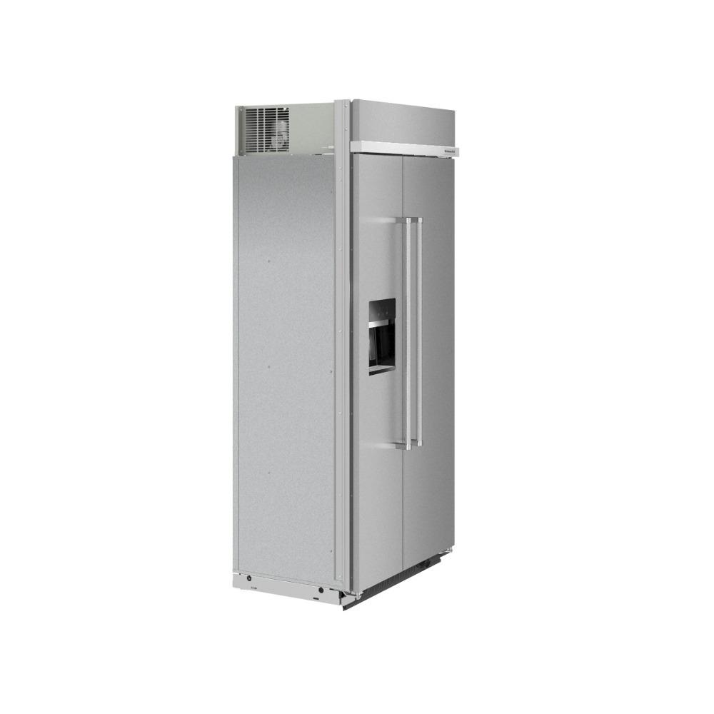 Kitchenaid KBSD708MSS 29.4 Cu. Ft. 48" Built-In Side-By-Side Refrigerator With Ice And Water Dispenser