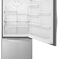 Whirlpool WRB322DMBM 33-Inches Wide Bottom-Freezer Refrigerator With Spillguard Glass Shelves - 22 Cu. Ft