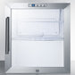 Summit SCR215LCSS Commercially Approved Glass Door Refrigerator With Digital Thermostat And Stainless Steel Wrapped Cabinet