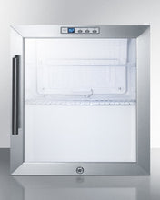Summit SCR215LCSS Commercially Approved Glass Door Refrigerator With Digital Thermostat And Stainless Steel Wrapped Cabinet