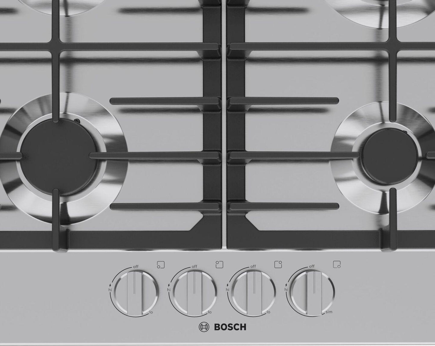 Bosch NGM3450UC 300 Series Gas Cooktop Stainless Steel