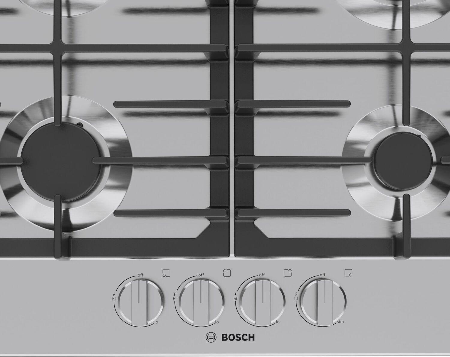 Bosch NGM3450UC 300 Series Gas Cooktop Stainless Steel
