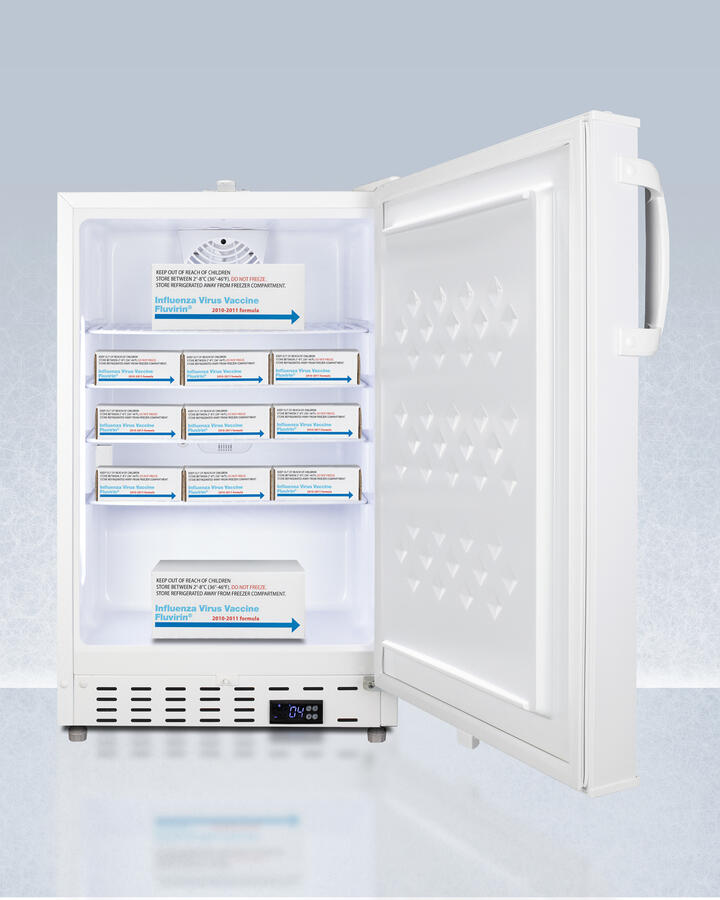 Summit ADA404REFAL 20" Wide Built-In Healthcare All-Refrigerator, Ada Compliant