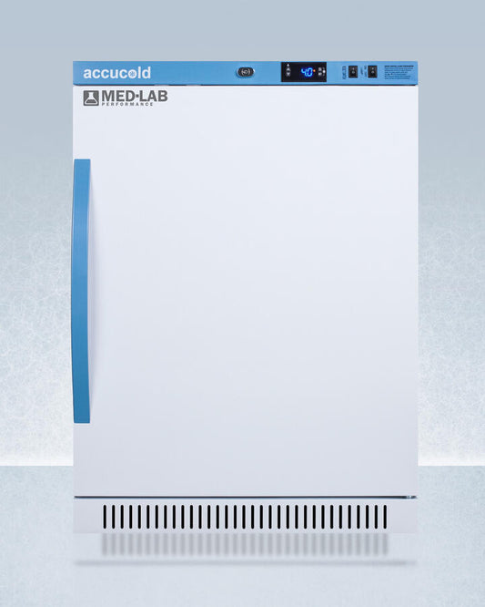 Summit ARS6ML Performance Series Med-Lab Freestanding 6 Cu.Ft. Ada Height All-Refrigerator, With Antimicrobial Silver-Ion Handle And Hospital Grade Cord 'Green Dot' Plug