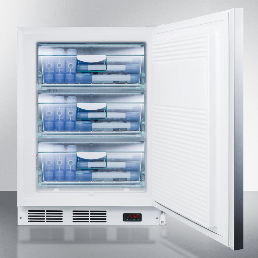 Summit VT65M7BISSHHADA Ada Compliant Commercial Built-In Medical All-Freezer Capable Of -25 C Operation, With Wrapped Stainless Steel Door And Horizontal Handle