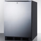 Summit FF7LBLSSHHADA Ada Compliant Commercial All-Refrigerator For Freestanding General Purpose Use, Auto Defrost W/Ss Door, Horizontal Handle, Lock, And Black Cabinet