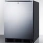 Summit FF7LBLSSHHADA Ada Compliant Commercial All-Refrigerator For Freestanding General Purpose Use, Auto Defrost W/Ss Door, Horizontal Handle, Lock, And Black Cabinet