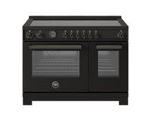 Bertazzoni PRO486IGFEPCAT 48 Inch Induction Range, 6 Heating Zones And Cast Iron Griddle, Electric Self-Clean Oven Carbonio