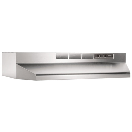 Broan BUEZ130SS Broan® 30-Inch Ductless Under-Cabinet Range Hood W/ Easy Install System, Stainless Steel