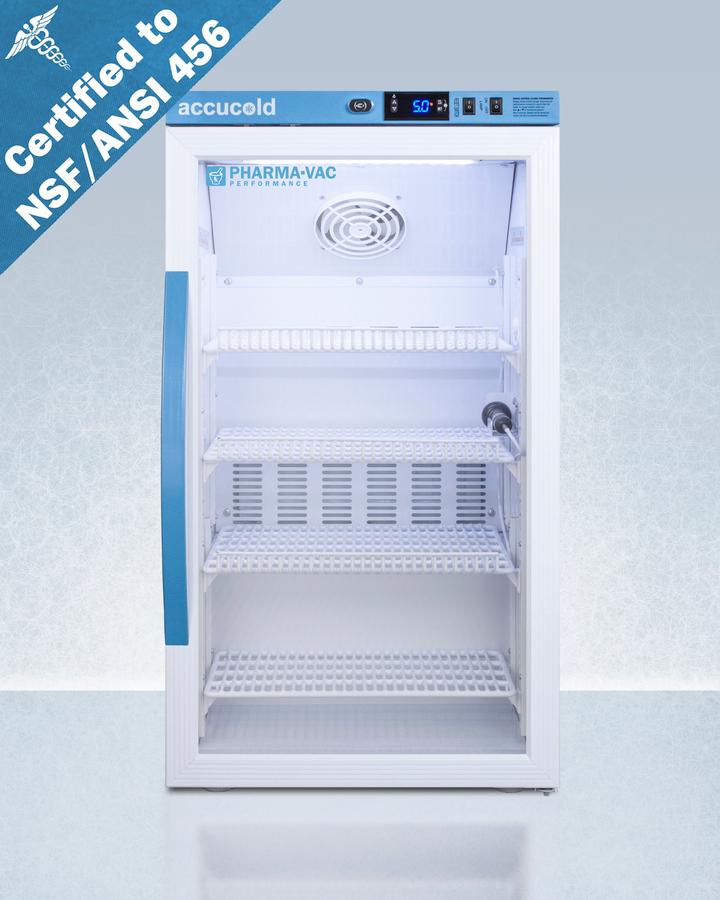 Summit ARG3PV456 3 Cu.Ft. Counter Height Vaccine Refrigerator, Certified To Nsf/Ansi 456 Vaccine Storage Standard
