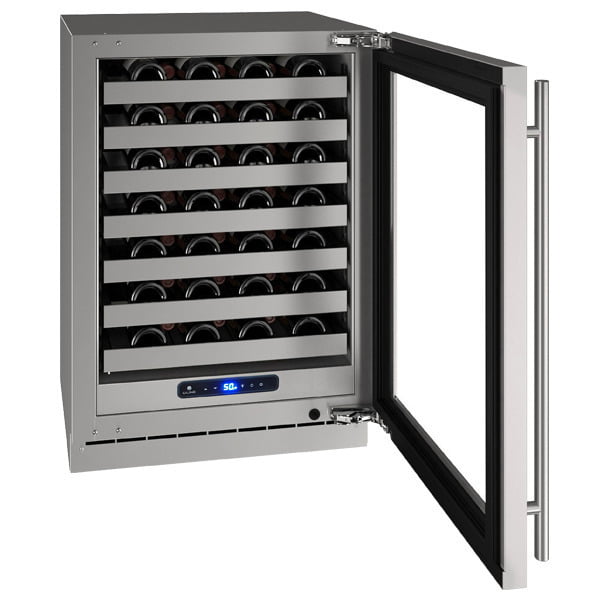 U-Line UHWC524SG01A Hwc524 24" Wine Refrigerator With Stainless Frame Finish And Field Reversible Door Swing (115 V/60 Hz Volts /60 Hz Hz)