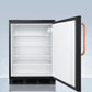 Summit FF7LBLKTBC Commercially Listed Freestanding All-Refrigerator For General Purpose Use, With Pure Copper Handle, Front Lock, Automatic Defrost Operation, And Black Exterior