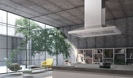 Faber DAMAIS42SSV 42" Pyramid Shape Island Hood With Variable Air Management