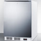 Summit ACF48WSSHHADA Built-In Undercounter Ada Compliant Frost-Free All-Freezer For General Purpose Use, With Digital Thermostat, White Cabinet, Stainless Steel Door, Horizontal Handle, And Lock