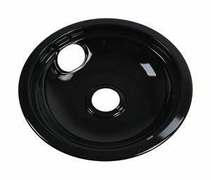 Amana W10290350RW Round Electric Range Burner Drip Bowl - Black