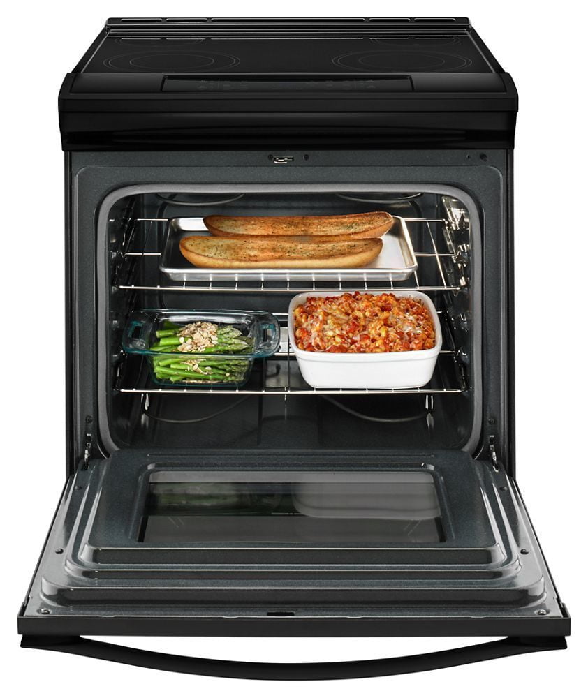 Whirlpool WEE510SAGB 4.8 Cu. Ft. Guided Electric Front Control Range With The Easy-Wipe Ceramic Glass Cooktop