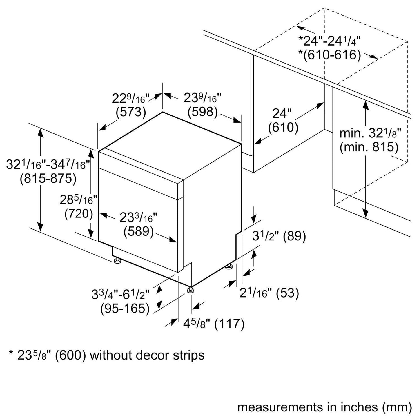 Bosch SGE53C56UC 300 Series Dishwasher 24" Black Sge53C56Uc