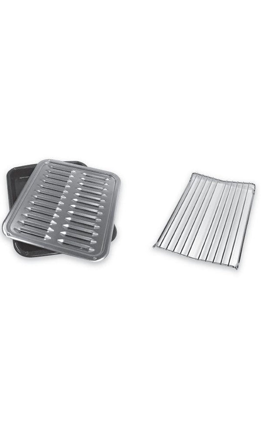 Maytag W10123240 Premium Broiler Pan And Roasting Rack - Gray