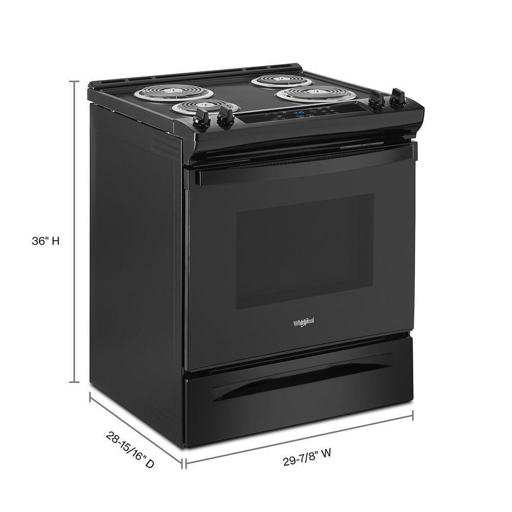 Whirlpool WEC310S0LB 4.8 Cu. Ft. Whirlpool® Electric Range With Frozen Bake™ Technology