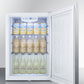Summit FF31L7BISS Commercial Style Built-In Capable Compact All-Refrigerator In White With Digital Thermostat