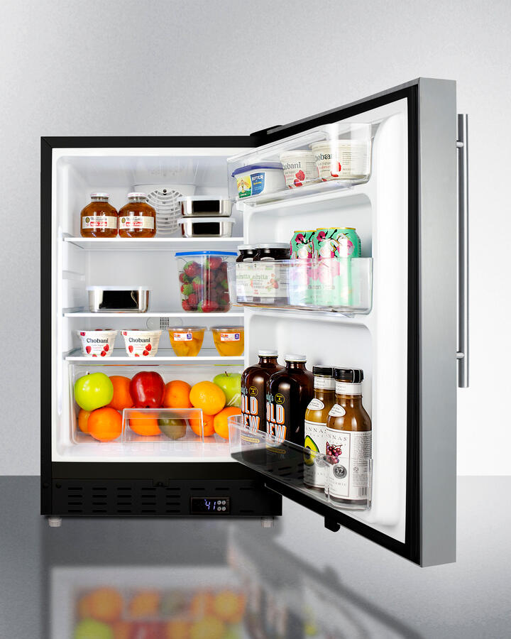 Summit ALR47BSSHV 20" Wide Built-In All-Refrigerator, Ada Compliant