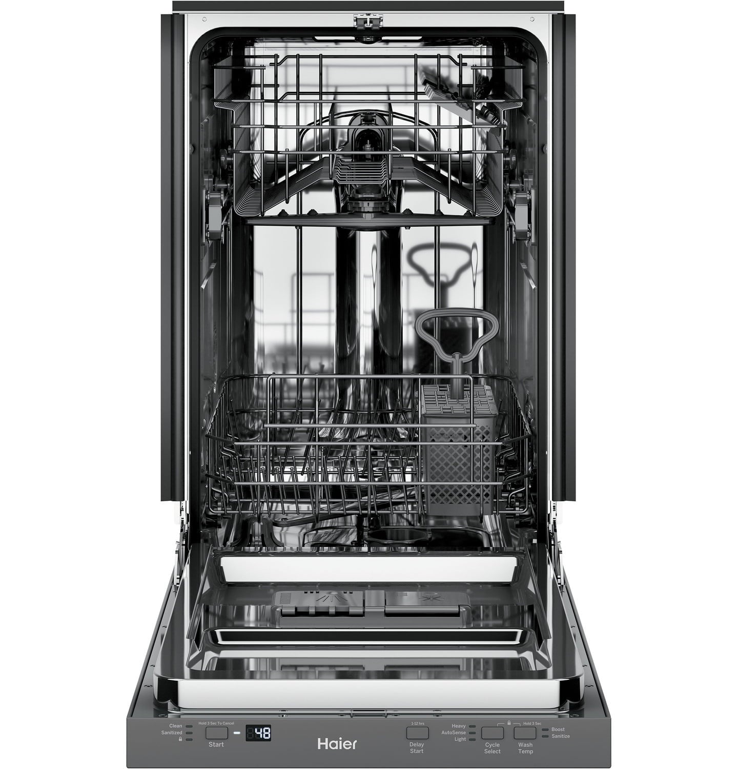 Haier QDT125SSLSS Haier 18" Stainless Steel Interior Dishwasher With Sanitize Cycle