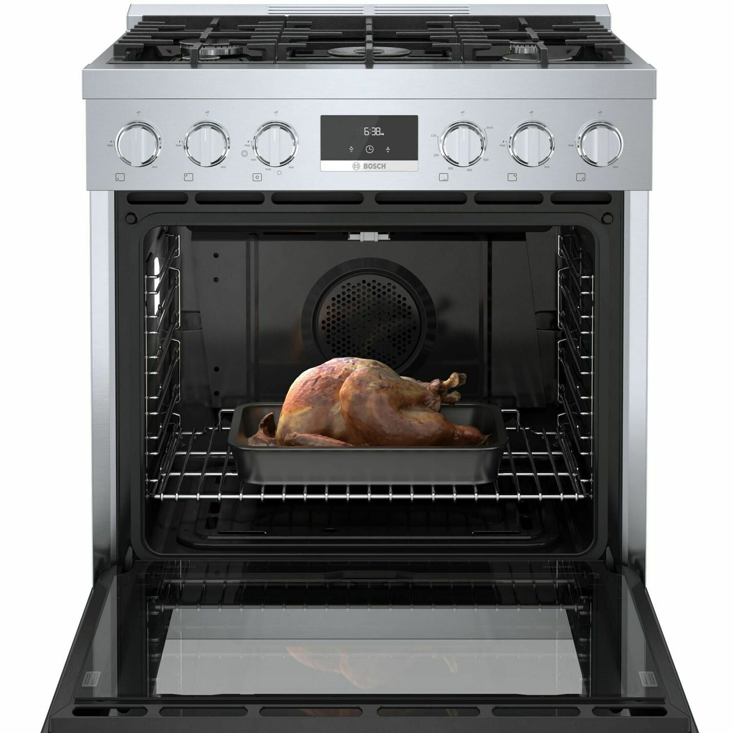 Bosch HGS8055UC 800 Series Gas Freestanding Range 30'' Stainless Steel Hgs8055Uc