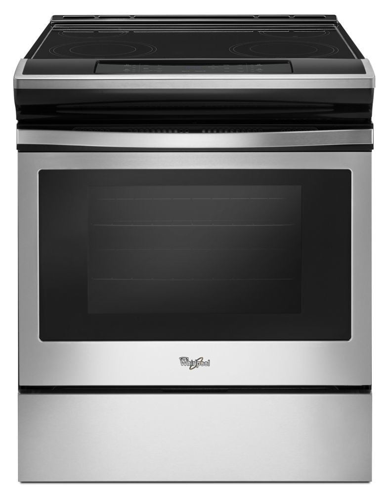 Whirlpool WEE510S0FS 4.8 Cu. Ft. Guided Electric Front Control Range With The Easy-Wipe Ceramic Glass Cooktop