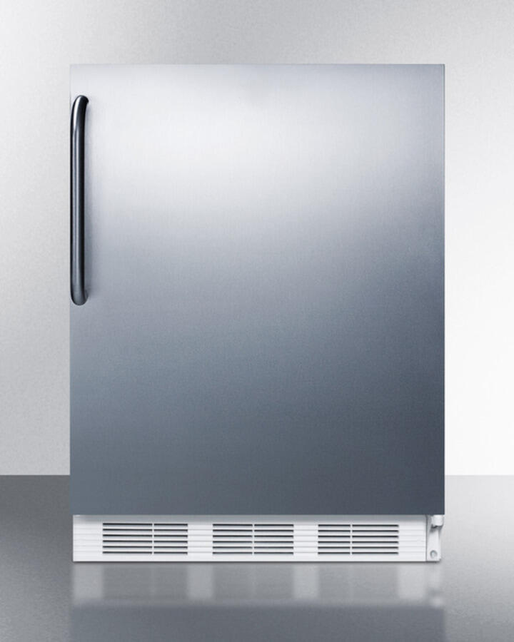 Summit CT661CSSADA Ada Compliant Built-In Undercounter Refrigerator-Freezer For Residential Use, Cycle Defrost W/Deluxe Interior, Stainless Steel Exterior, And Towel Bar Handle