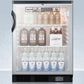 Summit SCR600BGLBINZ Commercially Approved Nutrition Center Series Glass Door All-Refrigerator For Built-In Or Freestanding Use, With Front Lock And Digital Temperature Display