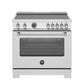 Bertazzoni MAS365ICFEPXT 36 Inch Induction Range, 5 Heating Zones And Cast Iron Griddle, Electric Self-Clean Oven Stainless Steel
