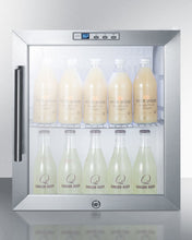 Summit SCR215LBI Commercially Approved Built-In Capable Glass Door Refrigerator With Digital Thermostat And White Cabinet Finish