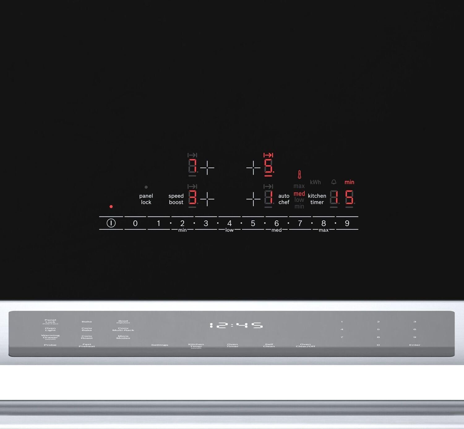 Bosch HII8057U 800 Series Induction Slide-In Range 30'' Stainless Steel Hii8057U