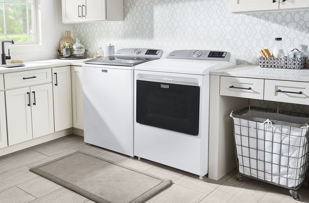 Maytag MED6230RHW Smart Capable Top Load Electric Dryer With Extra Power Button - 7.4 Cu. Ft.