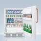 Summit FF6LWBI7TBCADA Ada Compliant Commercial All-Refrigerator For Built-In General Purpose Use, With Pure Copper Handle, Lock, Automatic Defrost Operation, And White Exterior