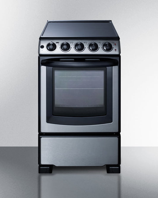 Summit REX2071SSRT 20" Wide Electric Smooth-Top Range