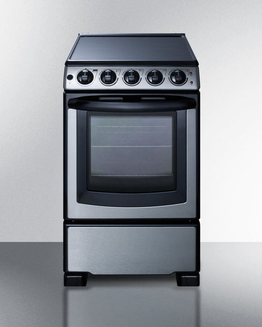 Summit REX2071SSRT 20" Wide Electric Smooth-Top Range