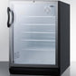 Summit SCR600BGLBIADA Commercially Listed Ada Compliant Built-In Undercounter Beverage Center With Black Cabinet, Glass Door, And Lock