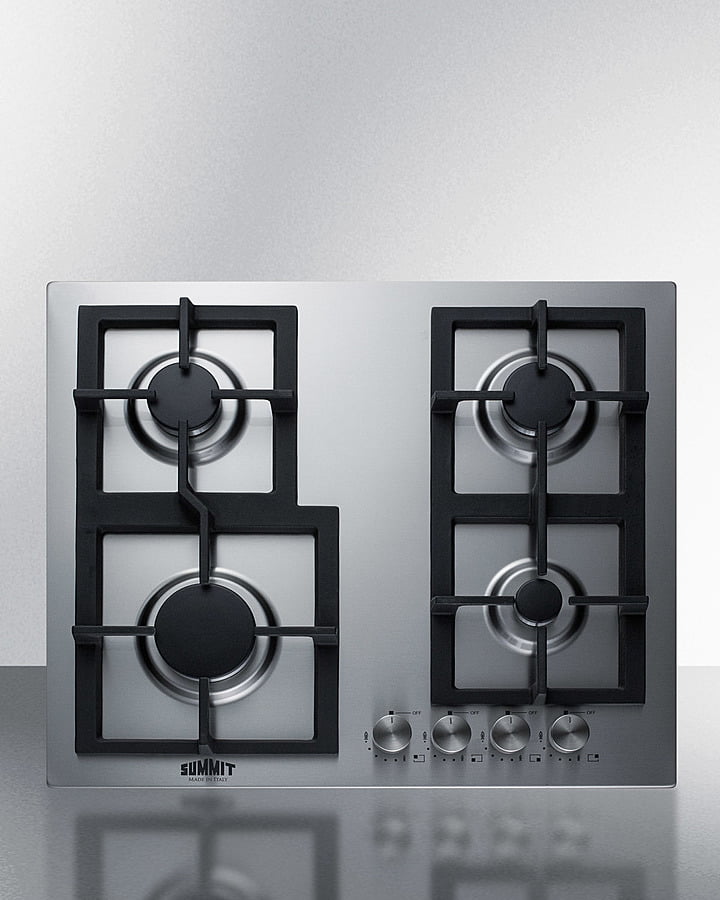 Summit GCJ4SS 24" Wide 4-Burner Gas Cooktop In Stainless Steel