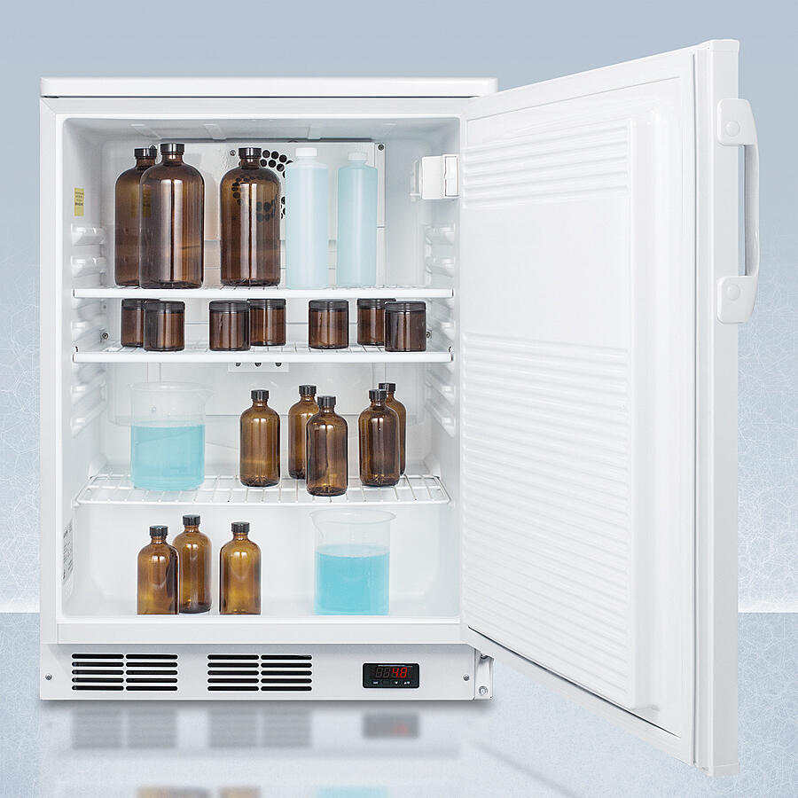 Summit FF7LWGP Commercially Listed Freestanding All-Refrigerator For General Purpose Use, With Front Lock, Automatic Defrost Operation And White Exterior