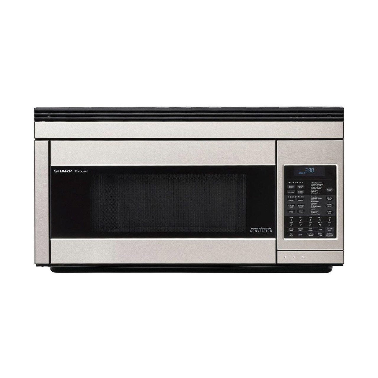 Sharp R1874TY 1.1 Cu. Ft. 850W Sharp Stainless Steel Over-The-Range Convection Microwave Oven