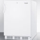 Summit FF7LADA Ada Compliant Commercial All-Refrigerator For Freestanding General Purpose Use, With Lock, Auto Defrost Operation And White Exterior