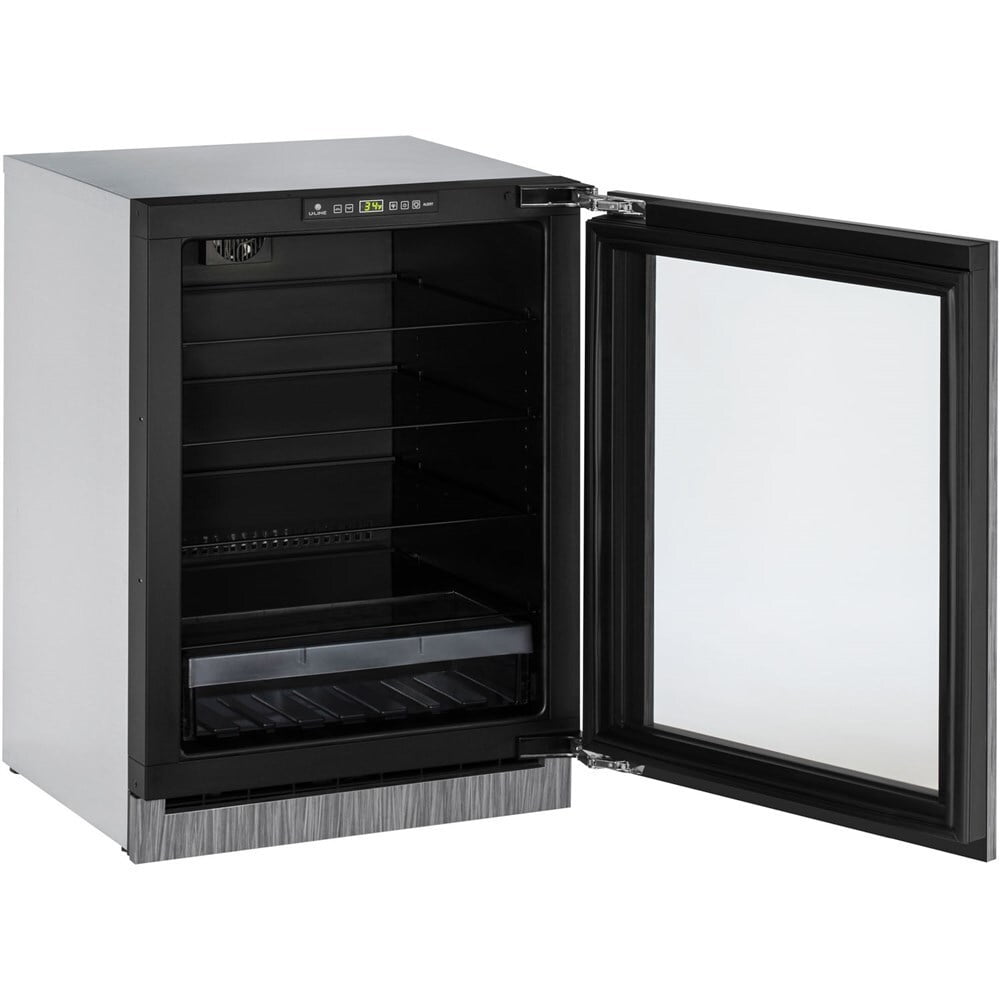 U-Line U2224RGLINT00A 2224Rgl Refrigerator 24" Rhh Glass Door