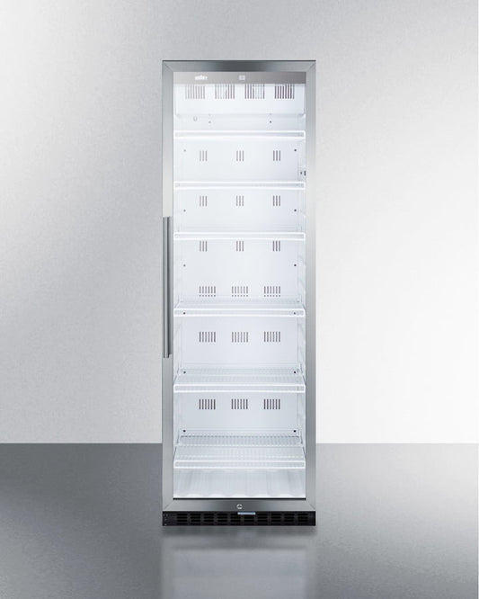 Summit SCR1400W Commercial Beverage Merchandiser Designed For The Display And Refrigeration Of Beverages And Sealed Food, With 12.6 Cu.Ft. Capacity, Digital Thermostat And Self-Closing Door; Replaces Scr1400