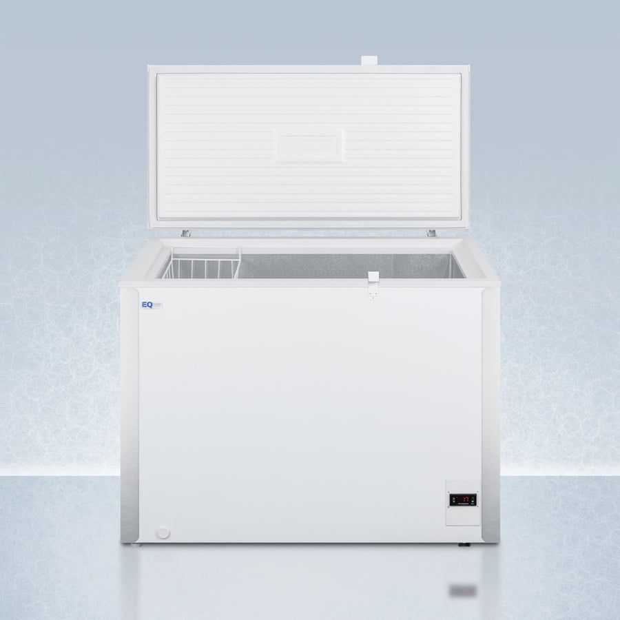 Summit EQFF72 Commercially Listed 8 Cu.Ft. Frost-Free Chest Freezer In White With Digital Thermostat For General Purpose Storage; Replaces Scff70
