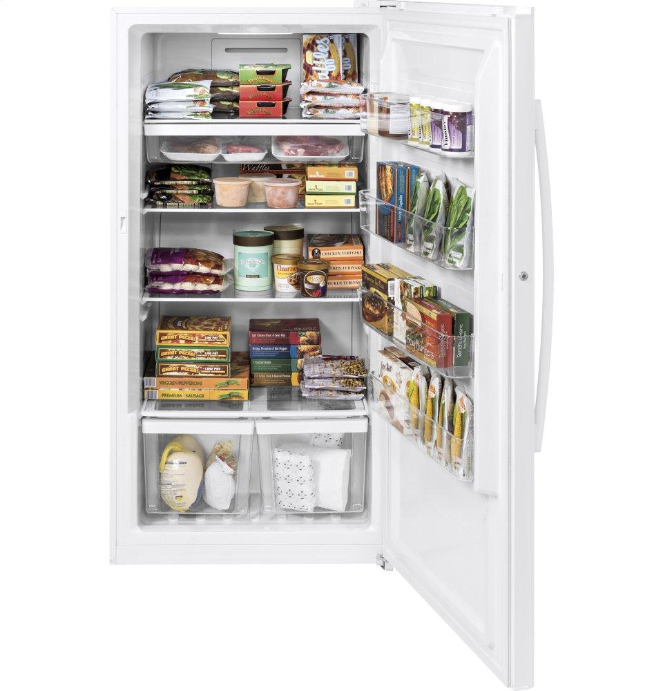 FUU GE FUM17SVRWW 17.1 cu. ft. Upright Freezer with 3 Wire Shelves